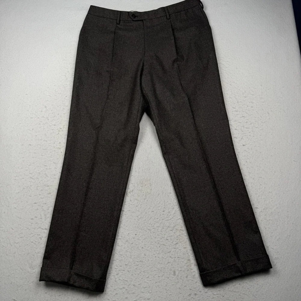 Caruso Suit Mens IT 54 (44 US) 36x31 Brown Wool Superfine 100s 2 Piece Italy